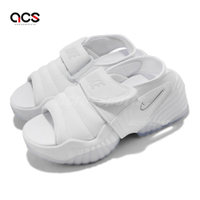 Nike 涼鞋 Wmns Air Adjust Force Sandal 白 銀 女鞋 可拆卸 涼拖鞋 厚底 DV2136-100