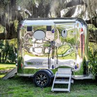 New Design Compact Portable Toilets Trailer Rental on Wheels Airstream Mobile Restroom Trailer Shower Trailer for Sale