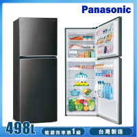 【Panasonic 國際牌】498L一級能效智慧節能雙門變頻冰箱(NR-B493TV-K)