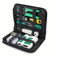 Cat5 Cat5E Cat6 Network Tool Kit, 11-in-1 Portable Ethernet Cable Crimper Set, with Ethernet Crimpin