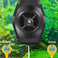 UK/EU/US 5V Aquarium Fish Tank Cooling Fan System Chiller Control Reduce Water Temperature Fan Set Cooler Aquarium Cooling Fans