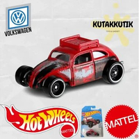 Hotwheels Mobil VW Custom Volkswagen Beetle Coklat Tampo Api Heat Fleet 11 Merah