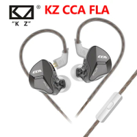 KZ CCA FLA Metal Wired Headset In Ear Monitor HIFI Bass Earbuds Earphone Sport Game Music DJ Dynamic Headphones With Microphone