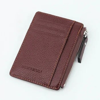 Hot Sell Mens Womens Mini ID Card Holders Business Credit Card Holder PU leather Slim Bank Card Case Organizer Wallet