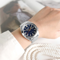 SEIKO 精工 / SRPK87K1 / 5 Sports 機械錶 懷舊復古 防水100米 星期日期 不鏽鋼手錶-藍色 / 37mm