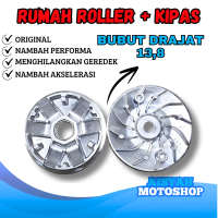 PAKET 1 SET CUSTOM RUMAH ROLLER + KIPAS PULLEY BUBUT 13,8 RUMAH ROLLER VARIO 125 150 BEAT RUMAH ROLL