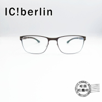 ◆明美鐘錶眼鏡◆ Ic!berlin Dennis N. Large Black  經典方形(黑)光學鏡框/薄鋼/無螺絲