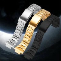 New 316L Stainless Steel Watchband 16mm Convex Mouth Black Silver Gold Bracelet Fit For G Shock DW-5600 GW-M5610 GWB-5600 Watch