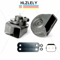 12V Snail Horn For Waterproof 110-125db High/Low Tone For Peugeot 206 307 308 CC SW 106 107 108 207 208 301 306 406 407 408 508