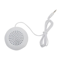 Mini 3.5mm Jack Wired Pillow Speaker for MP3 MP4 CD Player Phone Radio Portable Outdoor Sports Audio Stereo Universal White