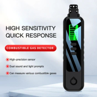 Natural Gas Detectors 50-1000PPM Range Handheld Gas Detector with LCD Backlit Display High-Precision Sensor Gas Leak Detector