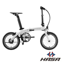 【HASA赫速】SEF16 16吋單速5段電動輔助碳纖前叉摺疊自行車-4色