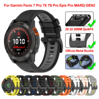 For Garmin Fenix 7 Pro Solar Watch Strap for Garmin Fenix 7X Pro 7S 6X 6 6S 5X 5 5S Plus 3 HR D2 955 EPIX Gen2 22 26MM QuickFit