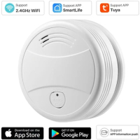 Independent Smoke Detector Sensor Fire Alarm Home Security System Firefighters Tuya WiFi Smoke Alarm Fire Protection