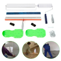Cement Self Leveling Kit Epoxy Floor Color Roller Blade Spike Tools Easy Installation for DIY