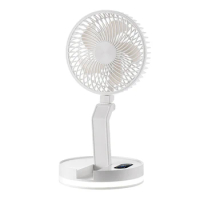 Portable Folding Remote Control Fan Rechargeable Desktop/Wall Mount Fan Outdoor Camping Cooling fan with Soft Light Dropship