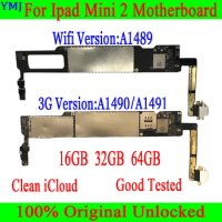 A1489 Wifi &amp; A1490/A1491 3G Version For IPad MINI 2 Motherboard Original Unlock Clean ICloud Logic Board Good Tested 16G/32G/64G