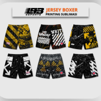 LAC03 - Celana pendek jersey sablon printing sublimasi motif standar distro surfing anti luntur ukur