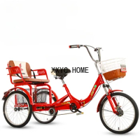 Elderly Tricycle Rickshaw Elderly Scooter Pedal Double Bicycle Pedal Bicycle Adult Tricycle