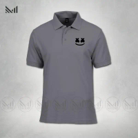 （4）Marshmello Polo T-Shirt\ 100% Premium Fabric/ Unisex Polo T-Shirt Baju Kolar Lelaki perempuan \"R