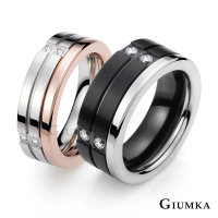 【GIUMKA】新年禮物．開運．對戒．防小人戒指．情侶戒指(黑/銀色)