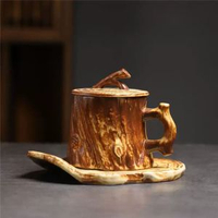 創意咖啡杯套裝復古馬克杯陶瓷異形杯懷舊杯子 搞怪咖啡杯