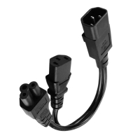 Penyesuai Kabel Pemisah, IEC320 C14 ke IEC320 C13 + C5