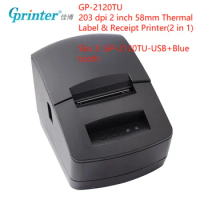 Gprinter GP-2120TU Direct Thermal Barcode Printer Retail Restaurant Label Sticker 58mm USB+Bluetooth Interface