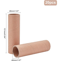 20pcs Cardboard Tubes 5.9 x 1.8 Inch Brown Craft Rolls - Sturdy Paper Tubes Craft Supplies DIY Creat