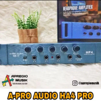 A-PRO Audio HA4 Pro Splitter Audio 4in1 Headphone Amplifier dengan Kualitas Suara Terbaik - NO Noise