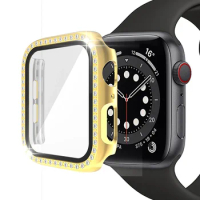 1PC Watch Case for Apple Watch 9 8 41mm 45mm 42mm Bumper Tempered Film Case Iwatch Series 7 6 5 4 Se 44mm 40mm