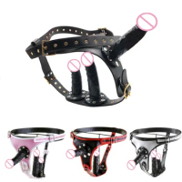 Removable Strapon Double Harness Dildo Anal Lesbian Strap On Dildo Chastity Pants Erotic Sex Toys for Woman Lesbian BDSM