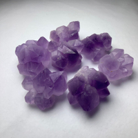 天然紫水晶簇花瓣碎石單尖骨干原石標本礦物晶體裝修裝飾魚缸花盆