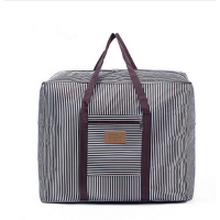 收納袋搬家袋（咖啡條紋）（中號43*33*18cm（適合衣物）） 