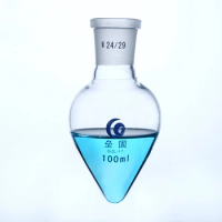 Pear-shaped Glass flask borosilicate glass Cone flask high temperature resistance ogival bottom laboratory equipment