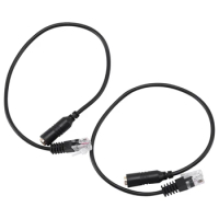 4Pc 3.5Mm Stereo Audio Headset To For Jack Female To Male RJ9 Plug Adapter Converter Cable Cord