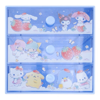 【震撼精品百貨】Hello Kitty_凱蒂貓~日本三麗鷗Sanrio MX桌上三層置物櫃-藍*99134