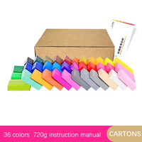 24/36/50 Colors Polymer Clay Fimo Diy Soft Clay Set Molding Craft Oven Bake Clay Blocks  Montessori 