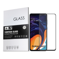 IN7 Samsung A60 (6.3吋) 高清 高透光2.5D滿版9H鋼化玻璃保護貼-黑色