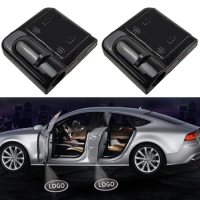 2PCS New Wireless Led Car Door Welcome Laser Projector Logo Ghost Shadow Night Light Courtesy Lamp kit for Kia Jeep Citroen Ford