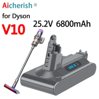 New For Dyson V10 25.2V 6800mAh Rechargeable Li-ion Battery,For Dyson Cyclone V10 Battery Vacuum V10 Absolute V10 Fluffy Battery