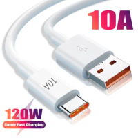 120W USB Type C Cable For Samsung S23 S22 Ultra Huawei P30 Pro Xiaomi Redmi Oneplus 10A Fast Charging Charger Cable Accessories