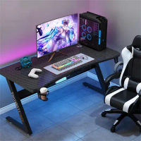 Carbon Fiber Desktop Computer Desks Office Furniture Home Bedroom Study Table and Chair Set Internet Cafe Gaming Table PC Table
