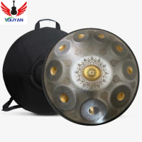 New 22Inch 12/10/9-Tone Steel Tongue Drum In D Minor 56cm Hand Pan Drum Tank With Travel Bag Percussion Instruments Hand Pan
