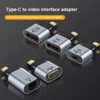 Ethernet UHD 8K Adapter Type-C To HDMI-compatible Video Converter USB C to VGA Mini DP RJ45 For Samsung Huawei Xiaomi