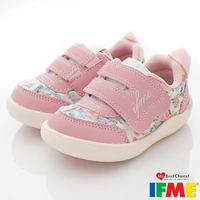 IFME日本健康機能童鞋輕量學步鞋IF20-282002粉紅花(寶寶段)