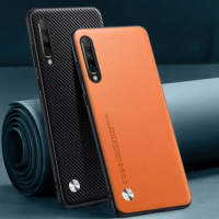 Luxury PU Leather Case For Huawei P Smart Pro Y9S 2019 Back Cover Matte Silicone Protection Phone Case For Huawei Y8P P Smart S