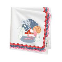 Set 4 ผ้า Napkins ลาย Christmas Journey สี Red