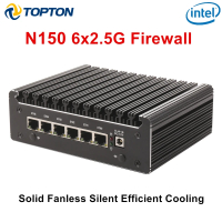 Intel N150 7505 6305 6x i226-V 2.5G Solid Firewall Router FanlessPC DDR4 NVMe 1*COM Type-C pfSense O