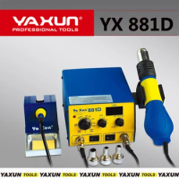 YAXUN 881D 2 in 1 SMD hot air and soldering station 220v / 110v BGA rework station Automatic rework station